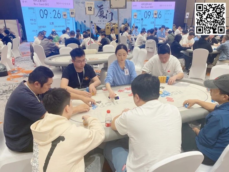 【WPT扑克】HSPC厦门站188人争夺81人奖励圈，昔日冠军刘小虎解锁泡沫身份，何俊杰狂揽190万记分领先34人晋级