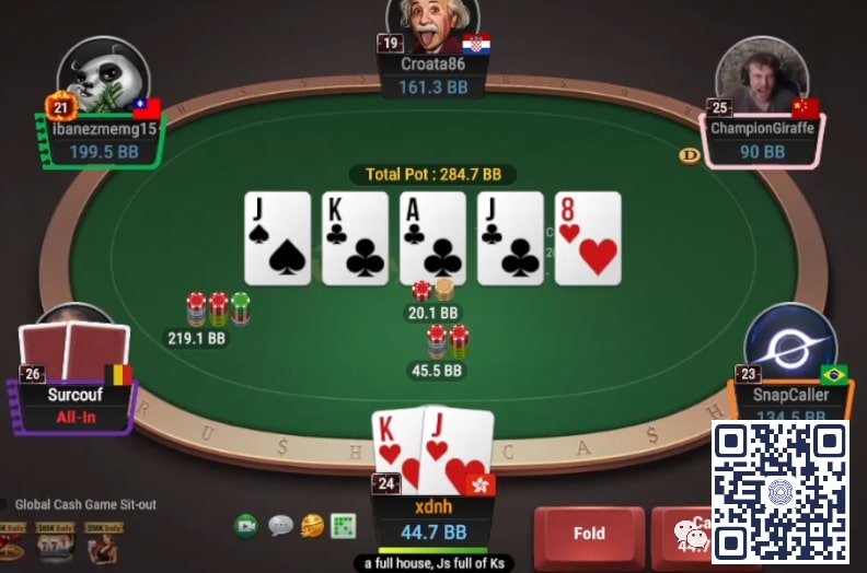 【WPT扑克】牌局分析：河牌葫芦被3bet allin