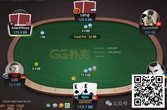 【WPT扑克】牌局分析：跟鱼拼光，是超对唯一的宿命