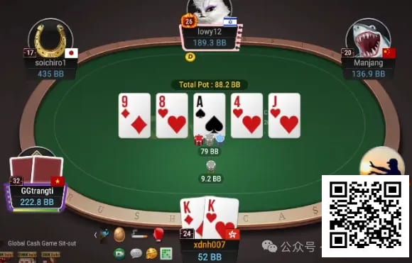 【WPT扑克】牌局分析：3枪超小block bet